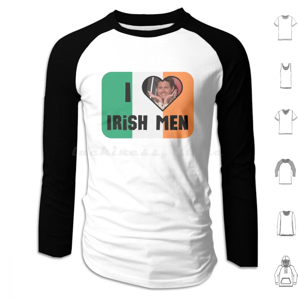 Niall Horan I Love Irish Men Hoodies Long Sleeve Niall Horan Niall Horan Face Black And White Niall Horan Heartbreak