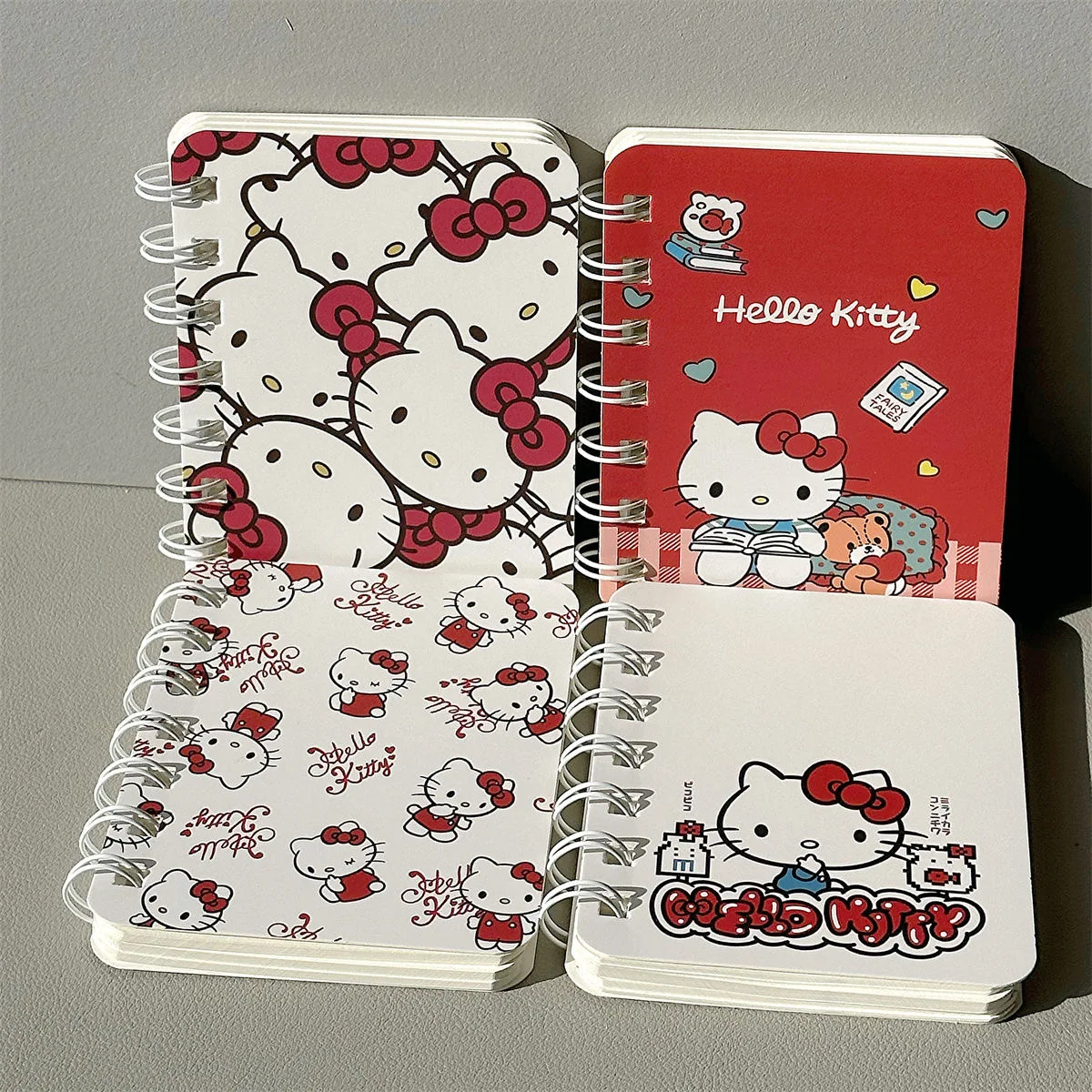 دفتر صغير A7 لفائف مرحبا كيتي دفتر 1/4 قطعة/المجموعة مذكرات رسم كتاب اللوازم المدرسية القرطاسية يخدش مذكرات #1