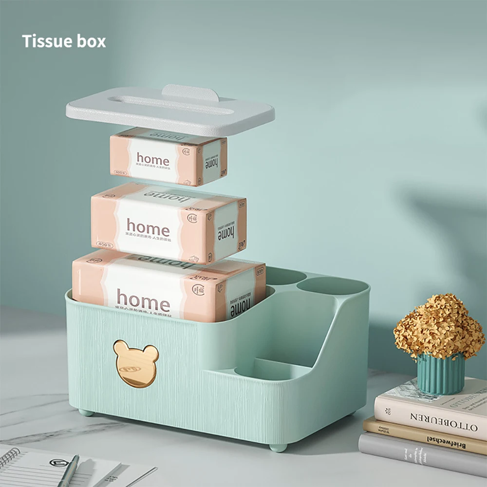 Tissue Storage Box Living Room Desktop Car Storage Multi-function Storage Box