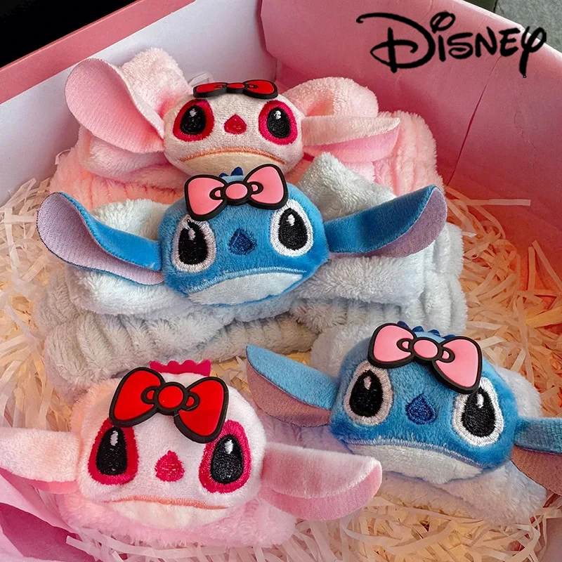 

Disney Stitch Hairband Men Woman Cartoon Cute Home Comfortable Face Wash Headband Wristband Girls Soft Elastic Hair Tie Gifts