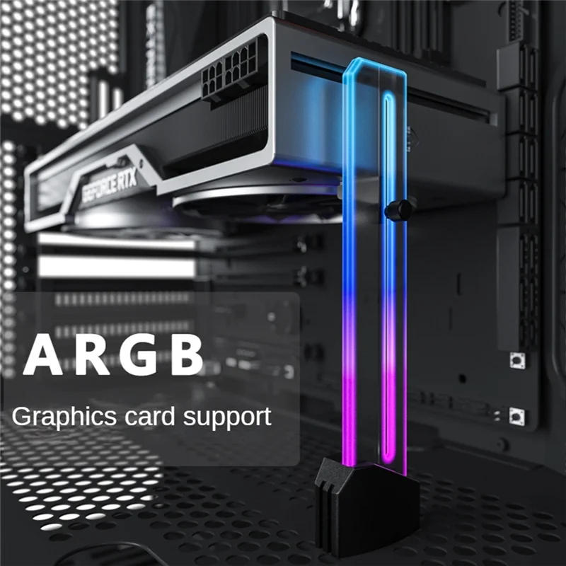 縦型グラフィックカードホルダー,gpuサポート,ビデオカードsg,ホルスターブラケット,argbマウント,5v,3ピン