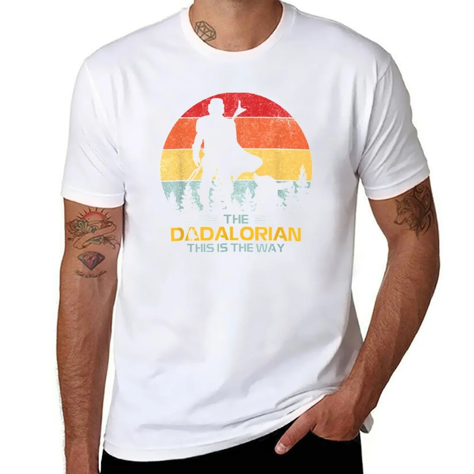 

Father's Day Idea This Is The Way-Dadalorian Daddy T-Shirt man t shirts high quality luxury brand man t shirt cotton T-Shirt