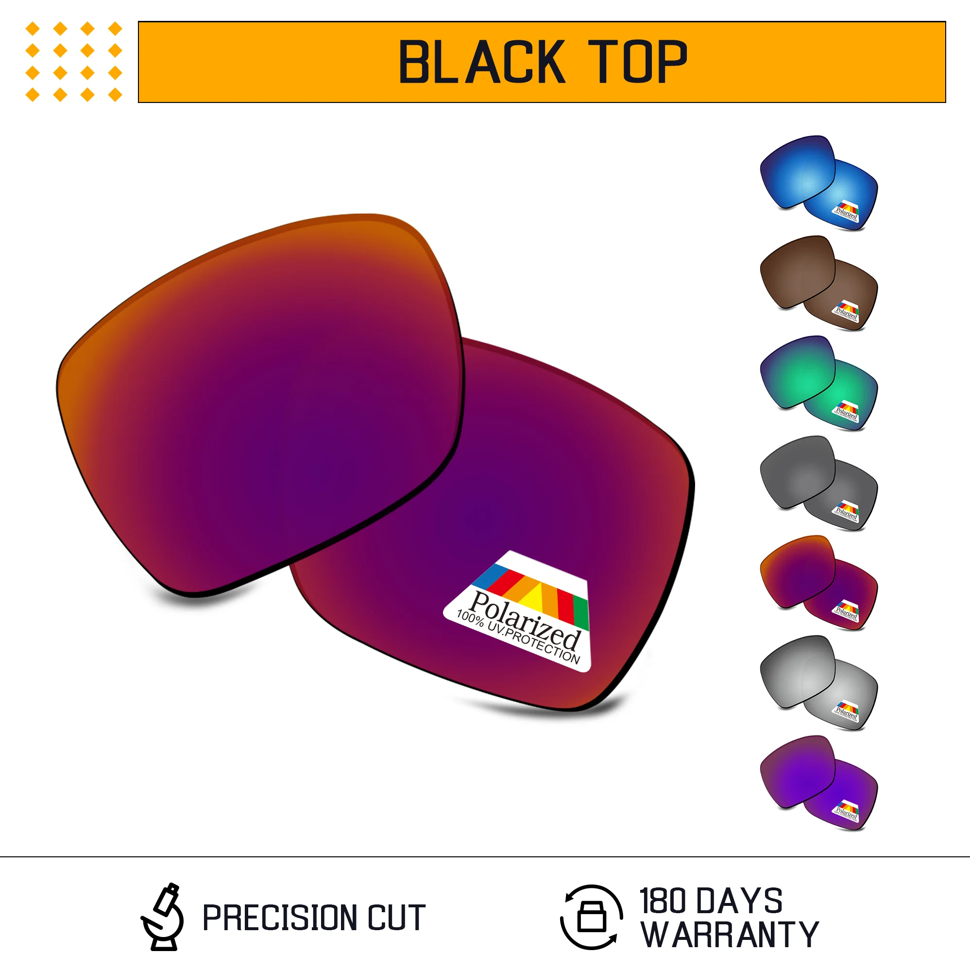 

Rarayvix Polarized Replacement Lenses UV400 Protective Compatible with Electric Black Top Sunglasses