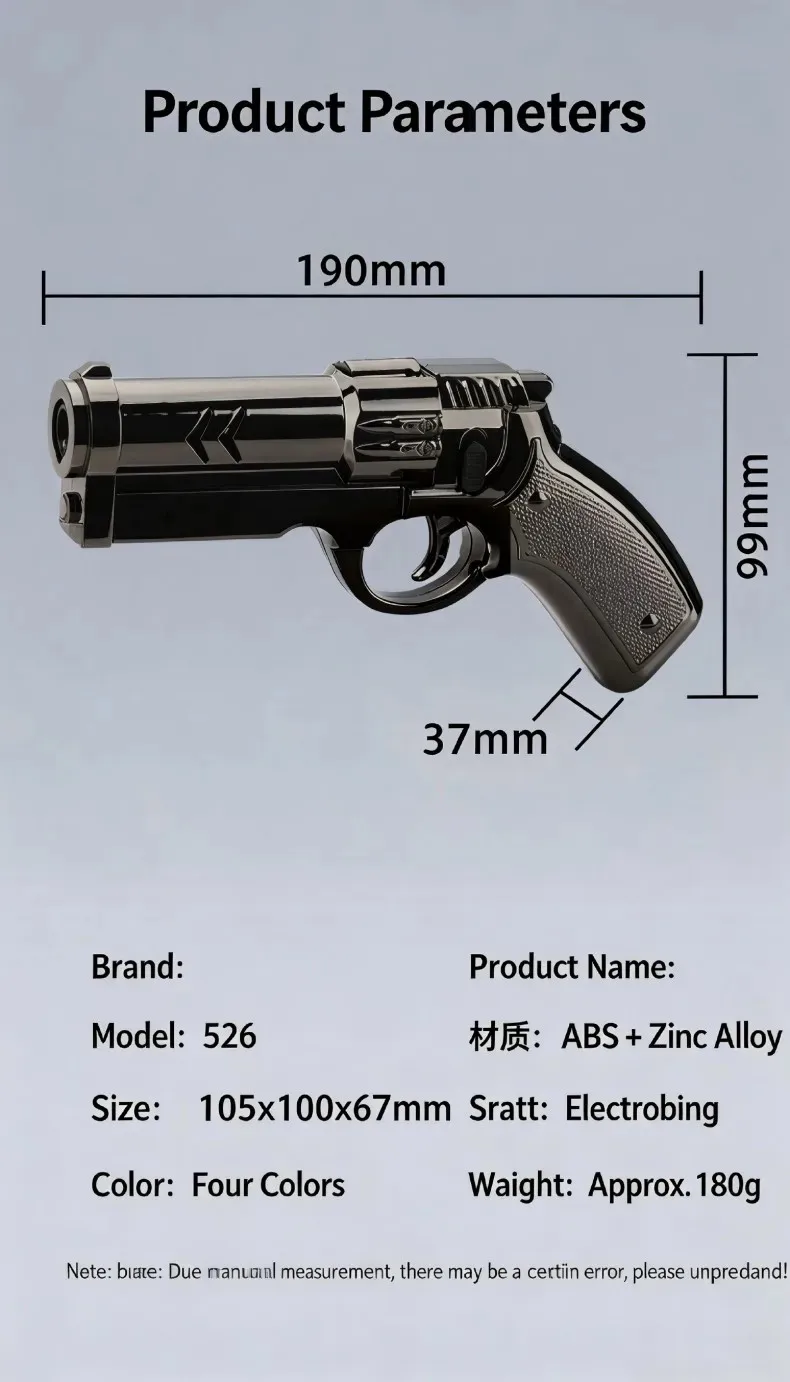 2026 Neues Kreatives Feuerzeug in Pistolenform mit Butangas-Turbine, Winddichtes Metall-Zigarrenfeuerzeug für Outdoor, Geschenk für Männer – Detail 9