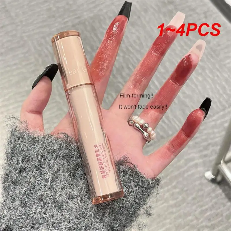 

1~4PCS Lip Glaze Non-stick Cup 6 Color Lips Makeup Lip Tint Moisturizing Cosmetics Crystal Lipgloss Waterproof Liquid Lipstick