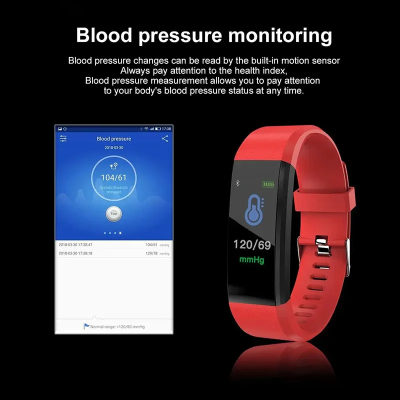 Pedômetro real relógio inteligente taxa monitor em tempo real condição smartwatch rastreador de fitness pressão arterial esporte pulseira masculino wome ﻿