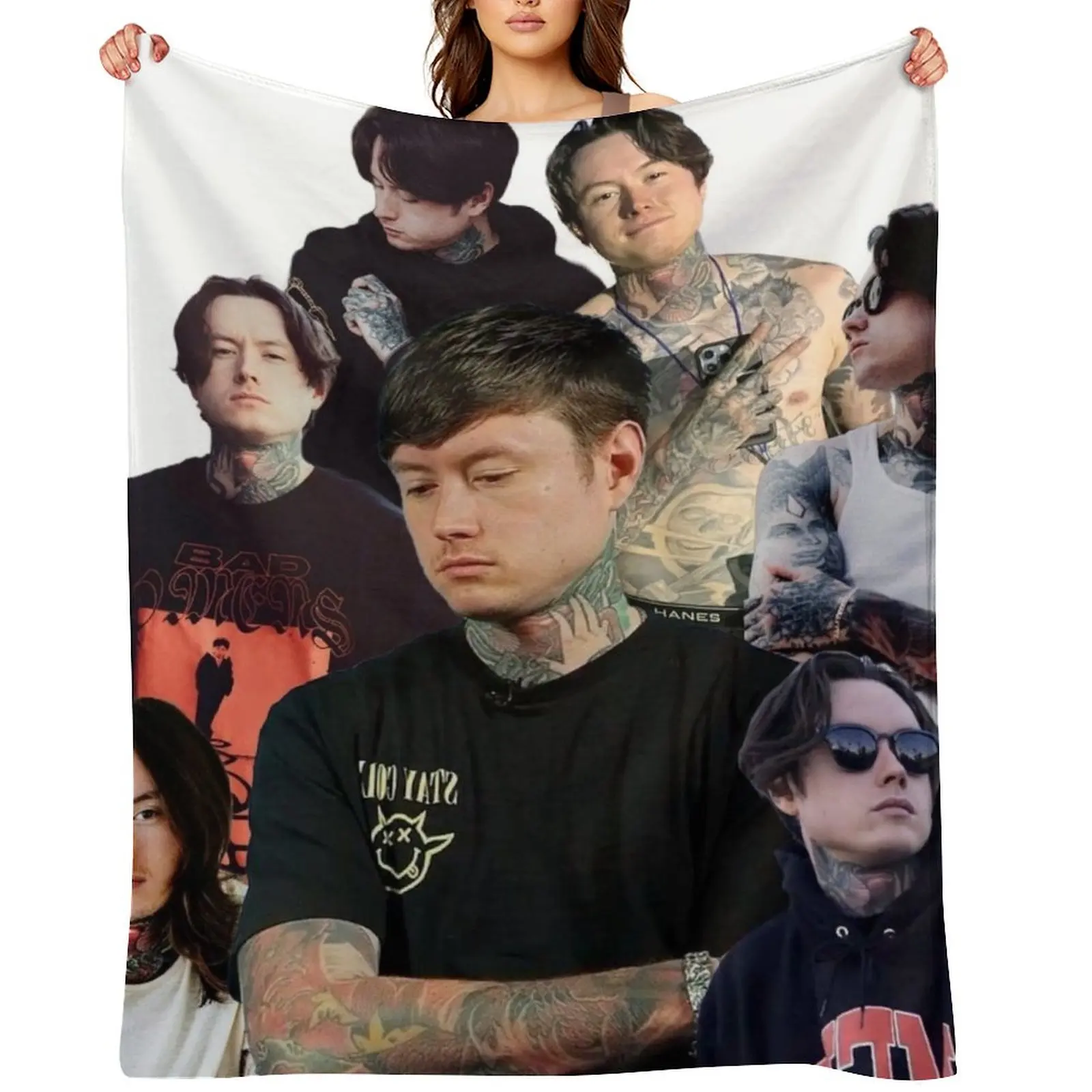 

Noah Sebastian photo COLLAGE Throw Blanket Softest Luxury Brand christmas decoration Vintage Blankets