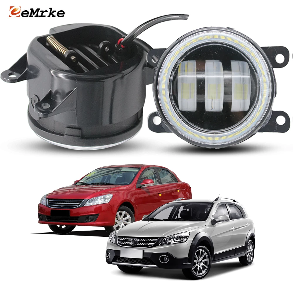 

LED Fog Light Angel Eye DRL for DongFeng H30 Cross, S30 Sedan 2014 '15 '16 '17 2018 Projector Lens 6400LM Headlight 12V Daylight