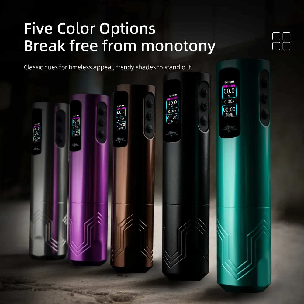 طقم الوشم أو مجموعة أقلام الوشم الاحترافية لمجموعة أدوات الوشم للمكياج الدائم طقم مسدس الوشم اللاسلكي