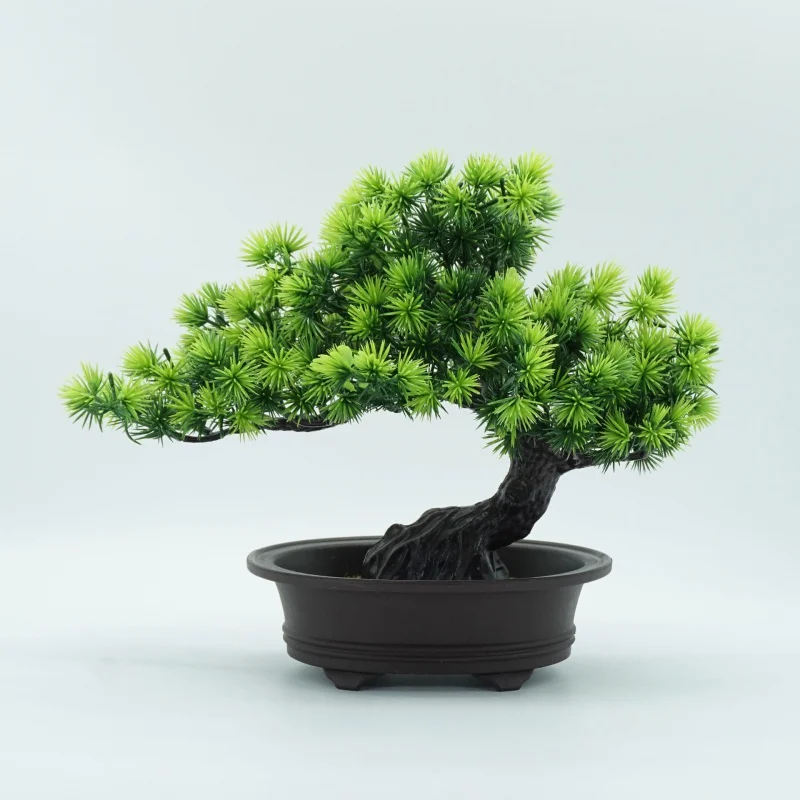 custom.New Design Artificial plants Decorative  21cm The Pine Greeting Guests Bonsai tree