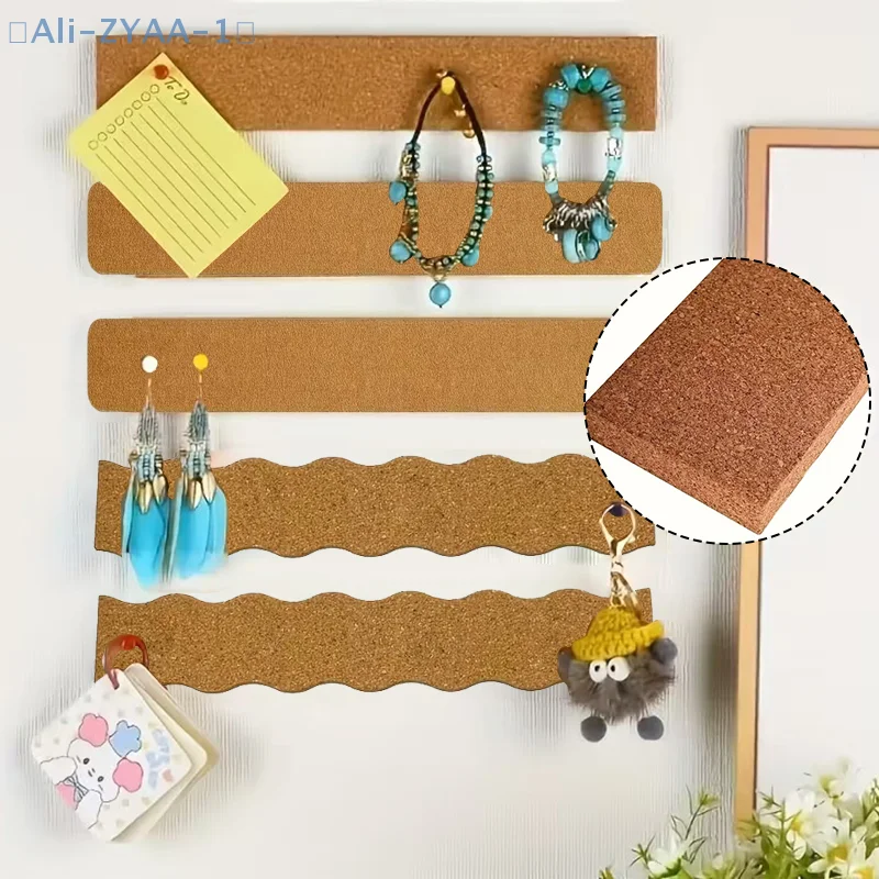 【ZYAA-1】2/4 قطعة شرائط لوحة الفلين ذاتية اللصق منظم الحائط شرائط الإعلانات لوحة الرسائل عرض الصور #2