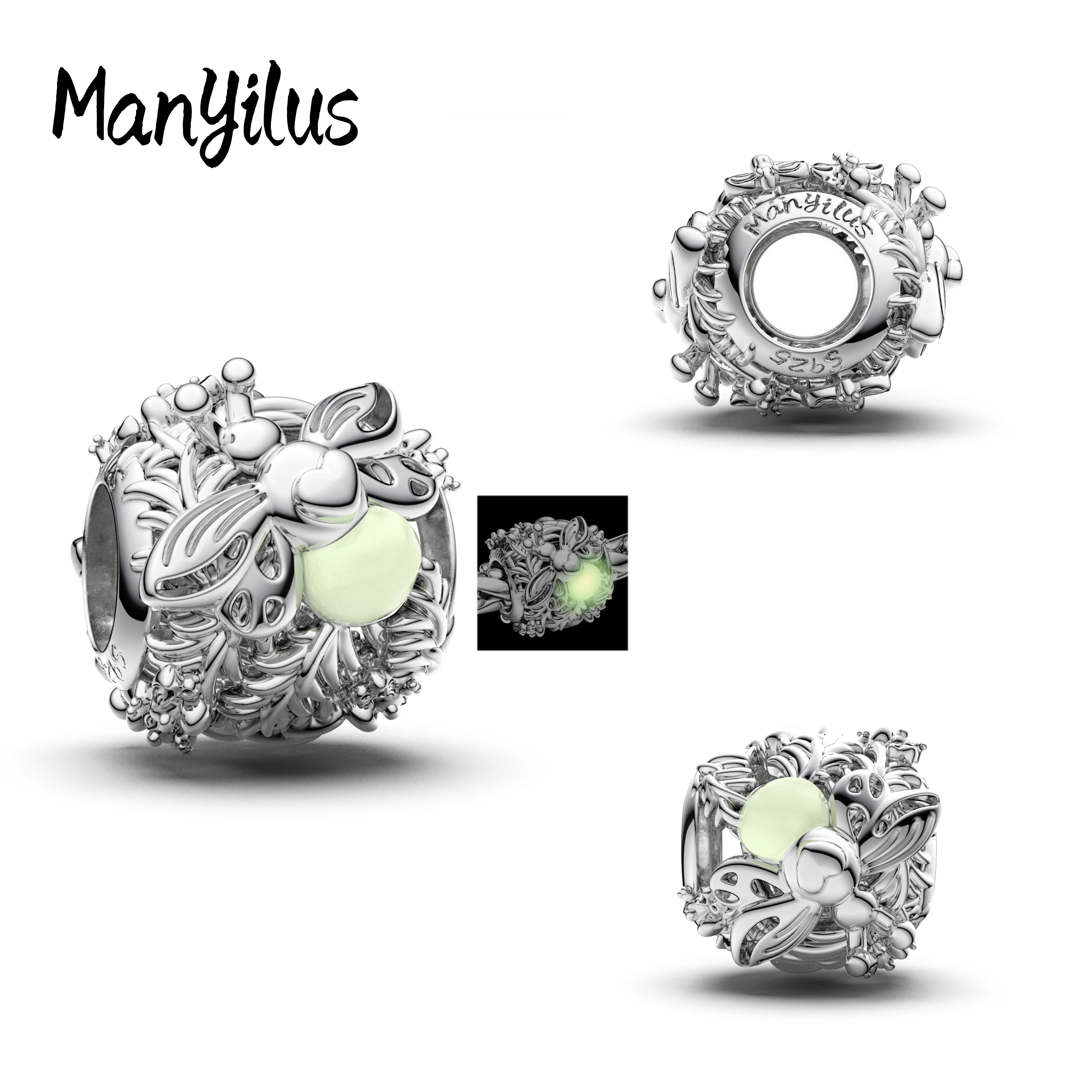 

Manyilus 2025 Hot Sale Firefly Charms S925 Sterling Silver Keychain For Bags Beads For Original Bracelet Charm Silver 925 Gifts