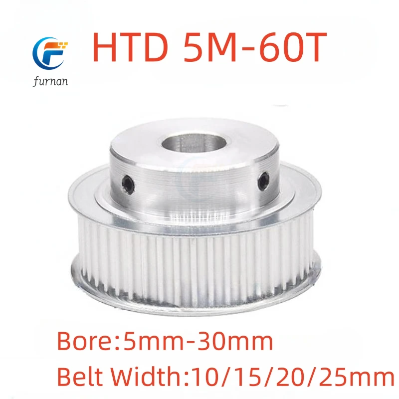 BF Type 60Teeth HTD 5M Timing Pulley Bore 5mm-30mm for 10/15/20/25mm Width Belt Used In Linear Pulley 5GT