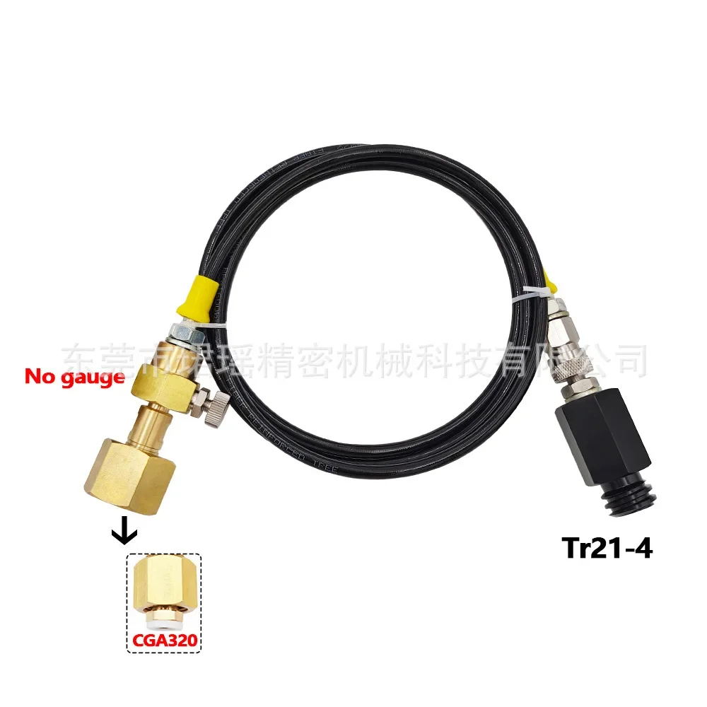 CGA320 to TR21-4 Soda Maker Co2 Tank Cylinder Direct Adapter with 1.5 Meter High-Pressure Hose, Soda Maker direct Connector