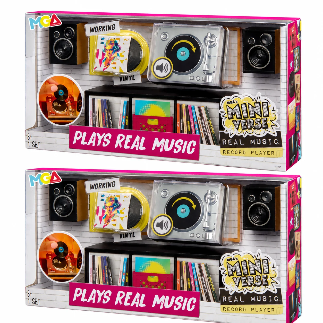 MGA Miniverse Make It Mini Platenspeler Speelset Echte Muziek Vinyl Mystery Box Miniatuur Kunst Collectible Speelgoed