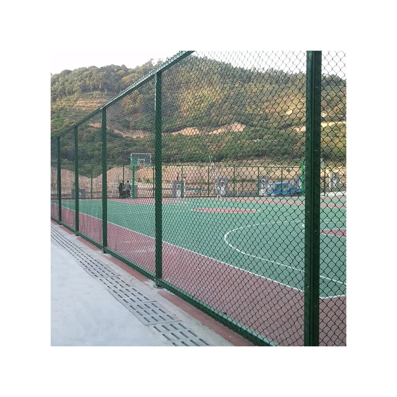 custom.304 SS Chain Link Fence with Durable and Beautiful Appearance Sports Stadium Support Color Sprayed