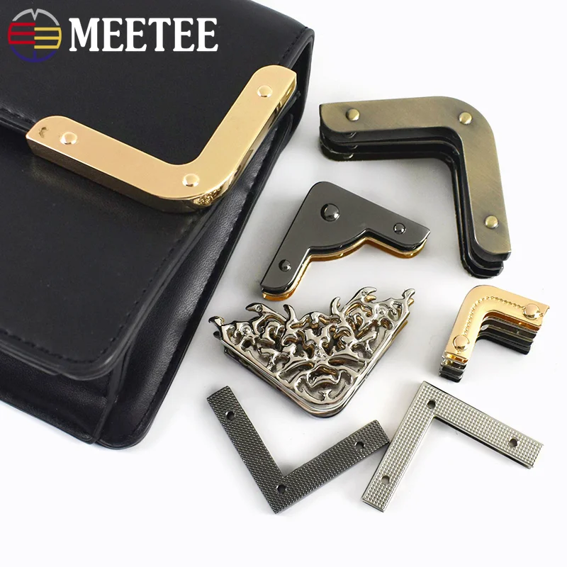

10/20/30Pcs 20-40mm Metal Bags Corner Buckle Protector for Purse Handbag Edge Guard Decorative Corner Clasp Bag Making Hardware