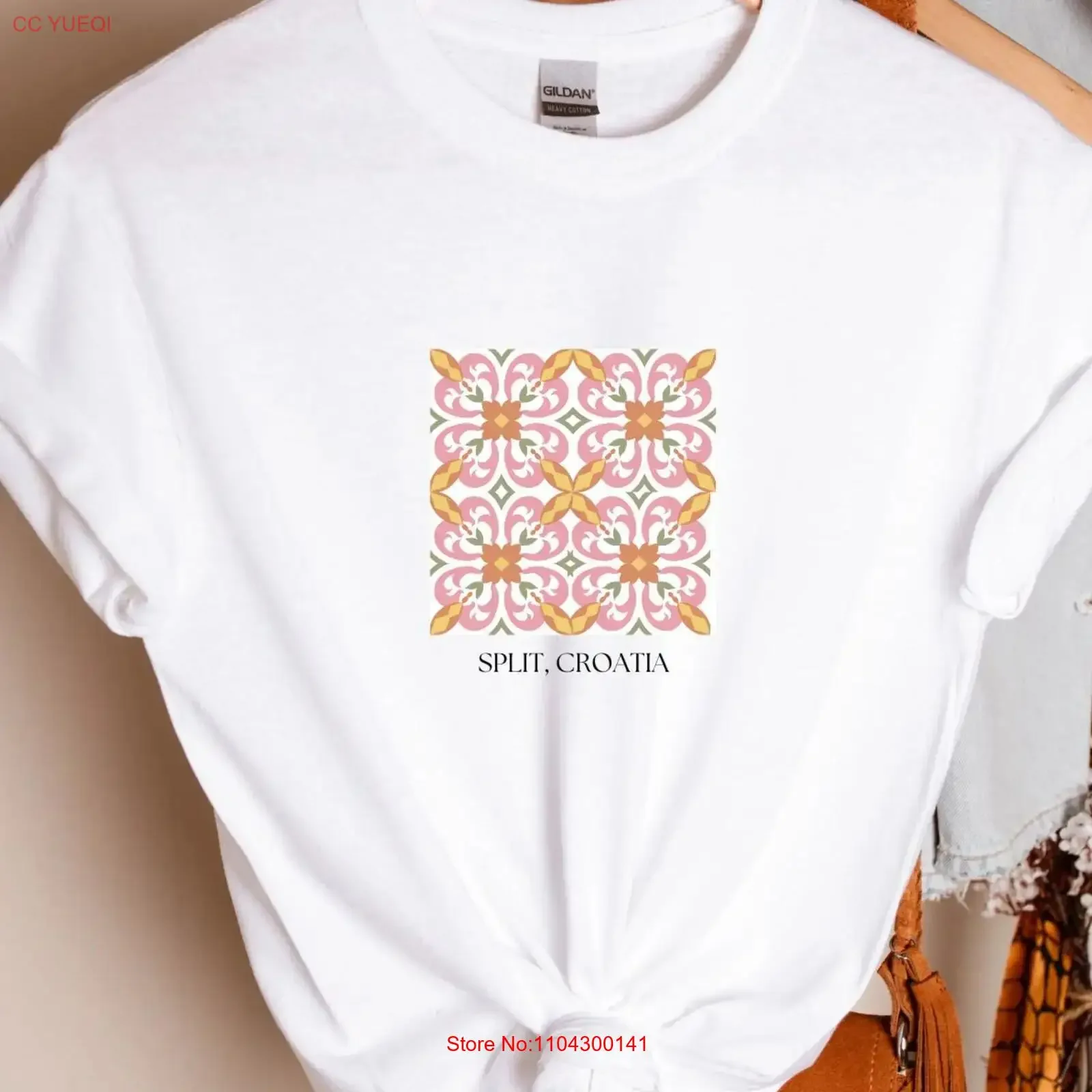 Split T Shirt Summer European Croatia Mediterranean Sizing vintage Washed Versatile Slightly Soft Comfortable homme Breathable