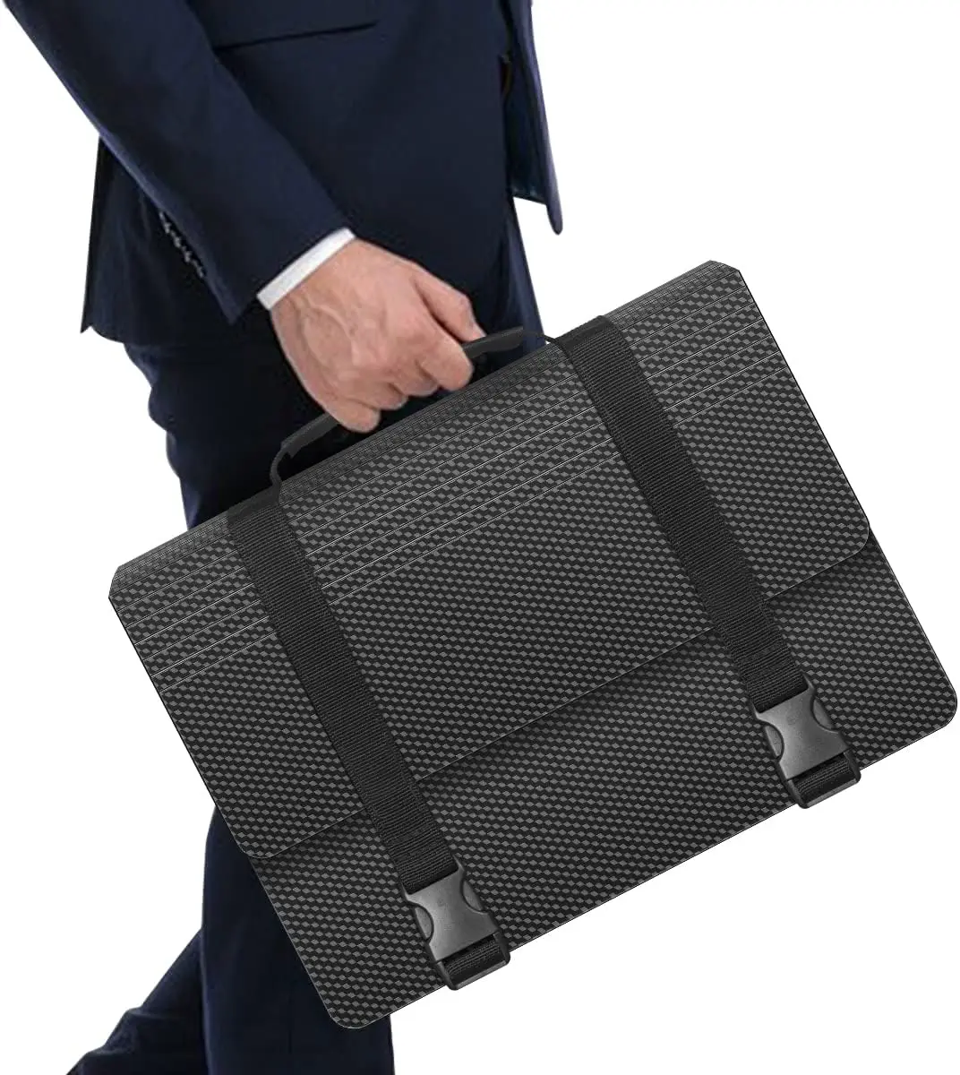 Expanding File Folder 25 Pockets Accordion Organizer with Handle Portable Filing Box for A4 Letter Documents view 4