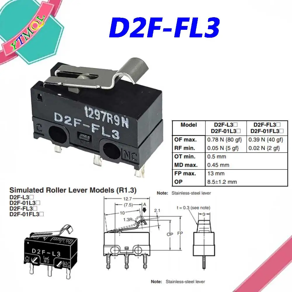 5Pcs maus micro schalter D2FC-F-7N 10m 20m VON D2FC-F-K(50M) d2F D2F-F D2F-01 D2F-01L D2F-01FL D2F-01F-T D2F-F-3-7 D2FC-FL-NH