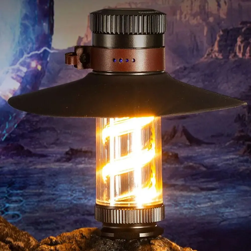 USB قابلة للشحن LED أضواء التخييم مقاوم للماء IP4X تصنيف مصباح يدوي محمول ضوء لانهائي التركيز فانوس قابل لإعادة الشحن