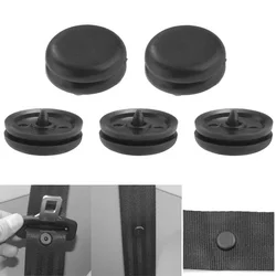 Clip de botón para cinturón de seguridad de coche, soporte de botón negro, sujetador de perno, hebilla de botón para cinturón de seguridad, Clips de fijación, 5 uds.