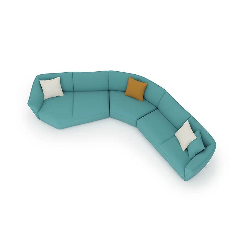 

Sofas Office Furniture Bank Vip Executive Waiting Conference Room Open Area Cushion Lounge Corner Sofa Curved Fabric Sofa Sets