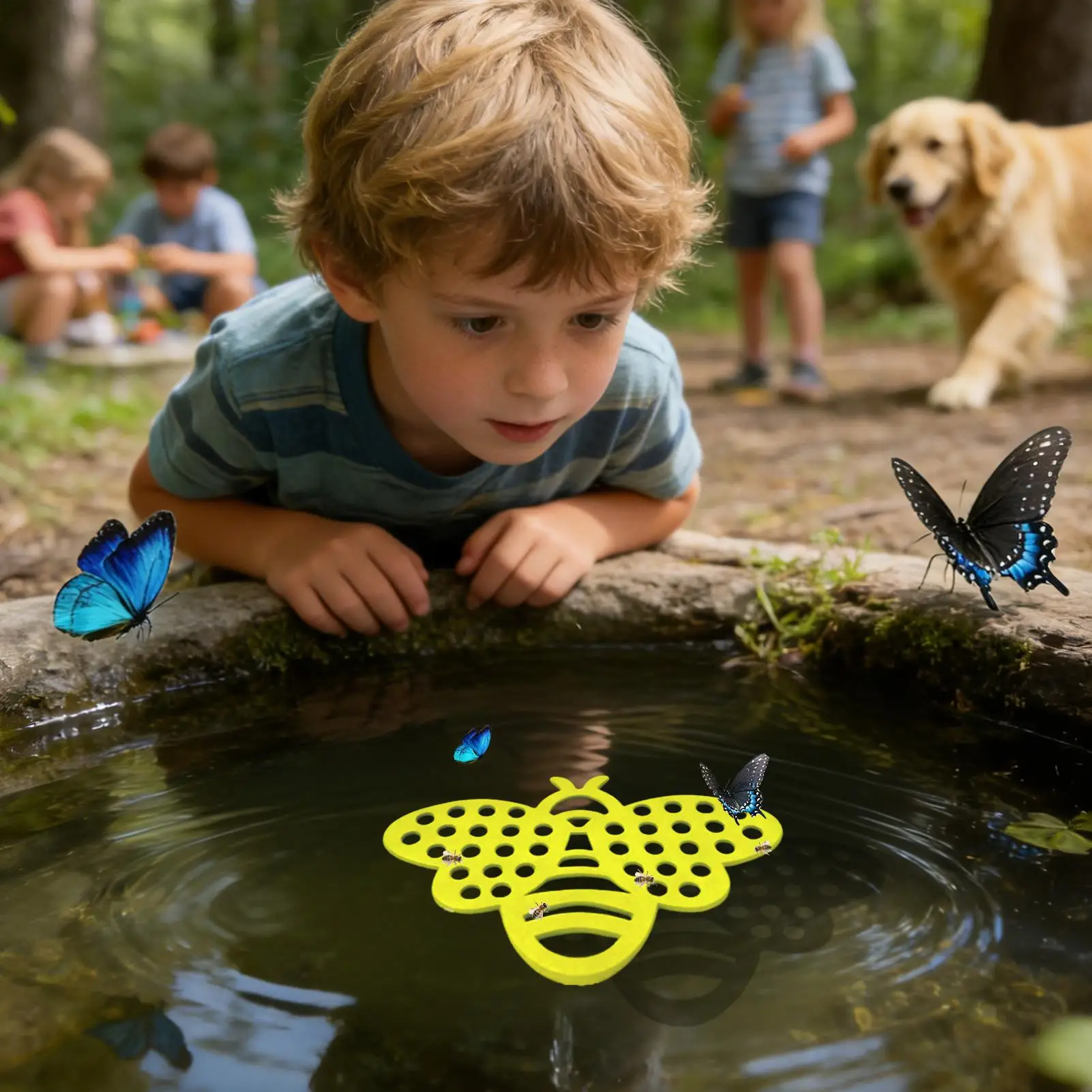 Floating Bee Station EVA Foam Floating Pollinator Bath Bee Feeder For Garden Patio Outdoor Balcony Farm Porch Backyard Park