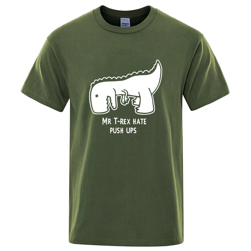 メンズ高品質面白いカジュアル恐竜デザイン印刷クールな O ネック男性用 Tシャツ男性 Tシャツシャツ男性トップス