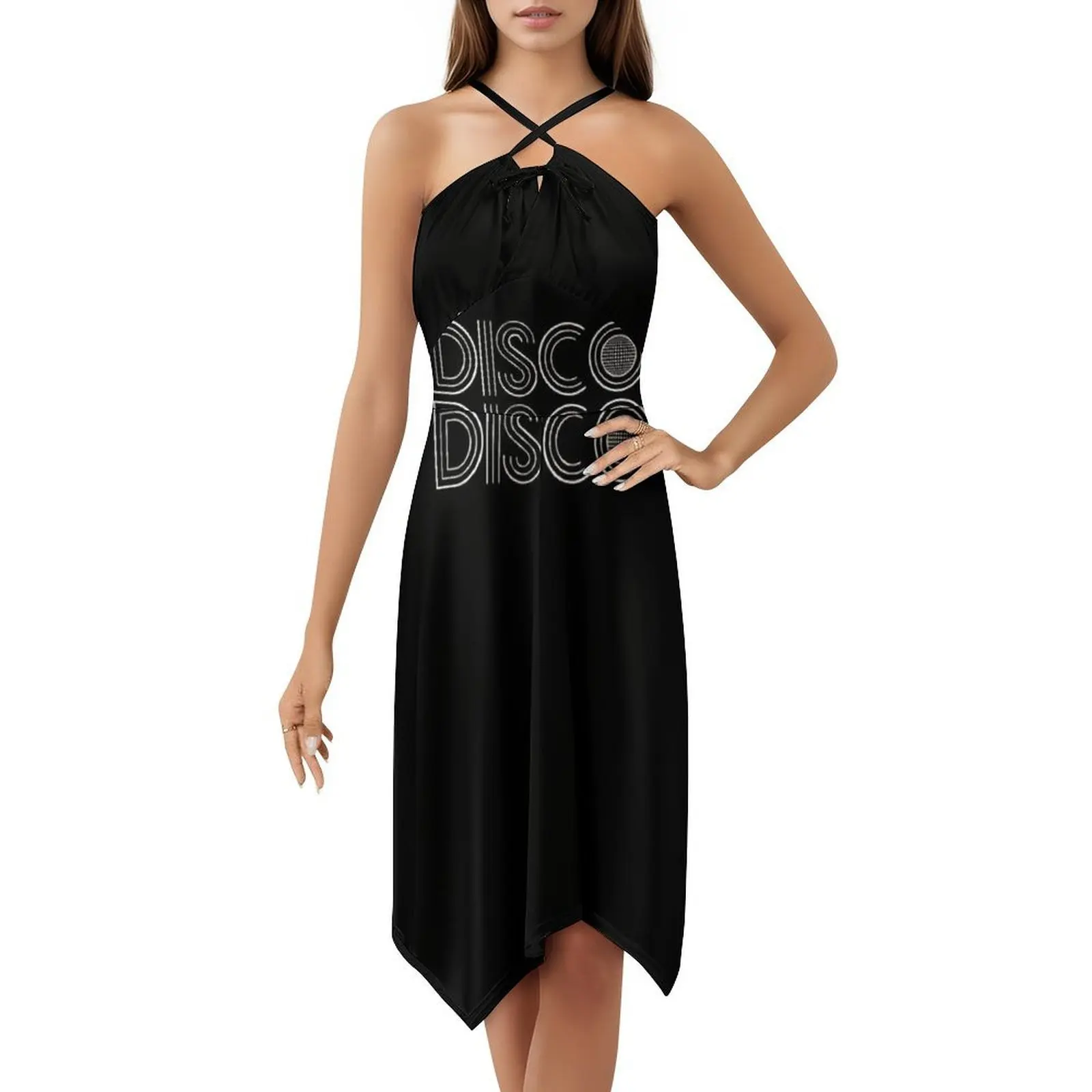 ديسكو ديسكو الأزهار سموك فستان للنساء الربيع الصيف فستان كاجوال للحزب صندوق تشغيل الموسيقى الموسيقار الموسيقي فستان #5