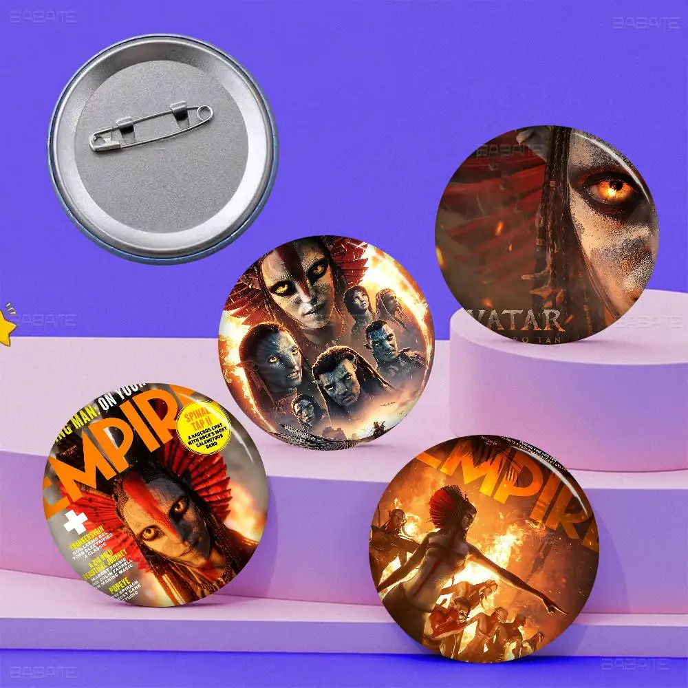 Movie A-Avatar Fire And Ash Tinplate Soft Button Pin Brooch Metal Badge Custom Accessories Hat Bag Lapel