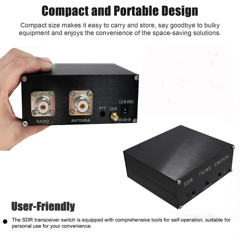 100W DC-160MHz TR Switch Box SDR Antenna Sharer TX RX Switcher Ham Radio Accessory