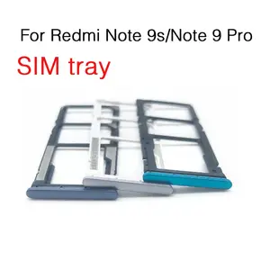 Bilashmart Xiaomi Redmi Note 9 Pro 9S Sim Card Tray Slot Holder Fingerprint Sensor Home Button Ribbon Flex Cable Connector Repair Parts
