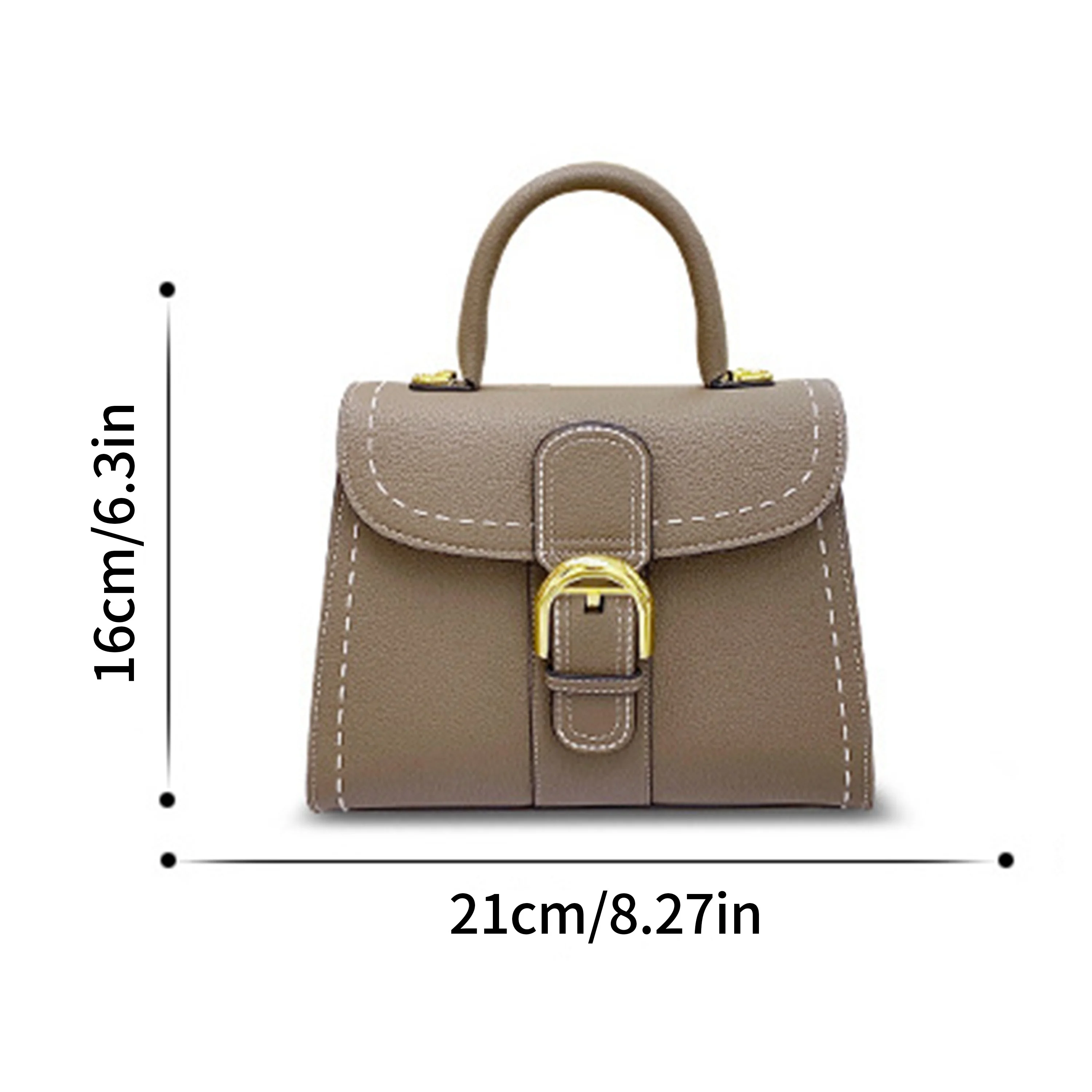 The new horseshoe buckle tote straddle leather leather one shoulder Mariah Carey saddle bag high capacity messenger bag