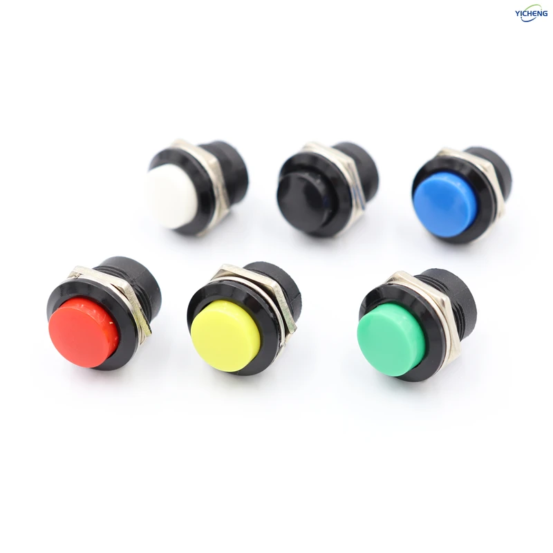12 szt. Przycisków chwilowych 16 mm, przewód spawany 150 mm, możliwość wyboru, długość do personalizacji
