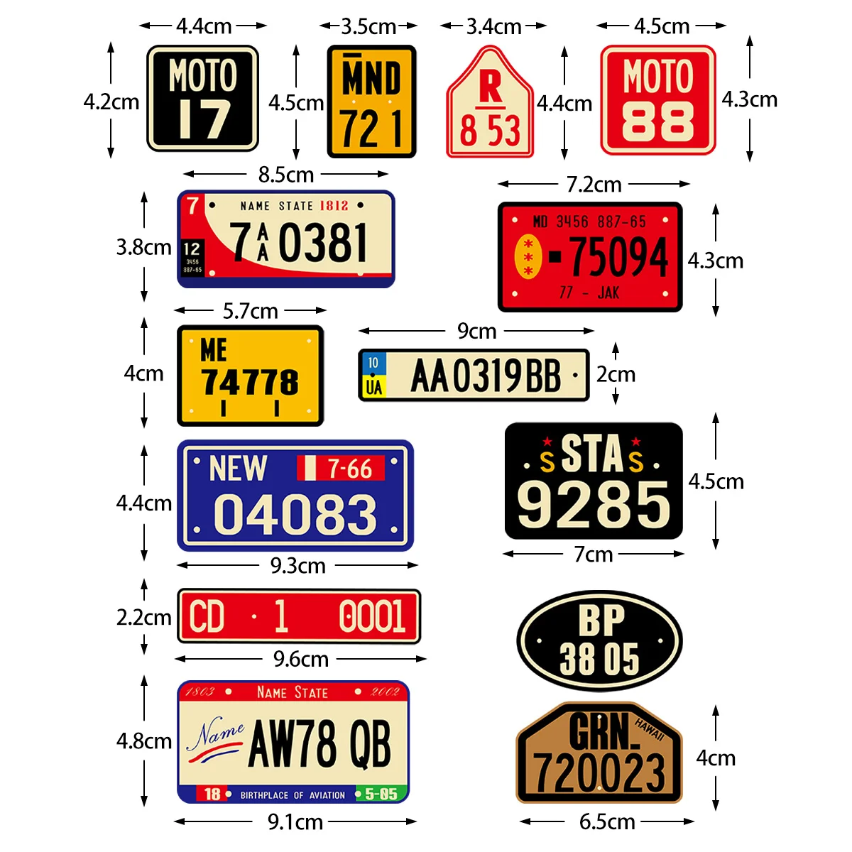Helmets, Luggage, Etc., with Easy-to-tear and Sticker Design, Providing Multi-color and Multi-car Decorative Stickers.