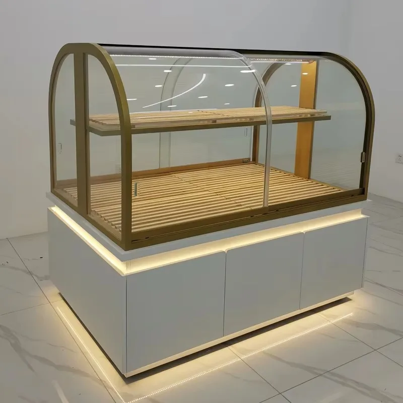 Display Cabinet Bread Display Stand Cake Display Refrigerator Showcase Shop Furniture Design and Custom
