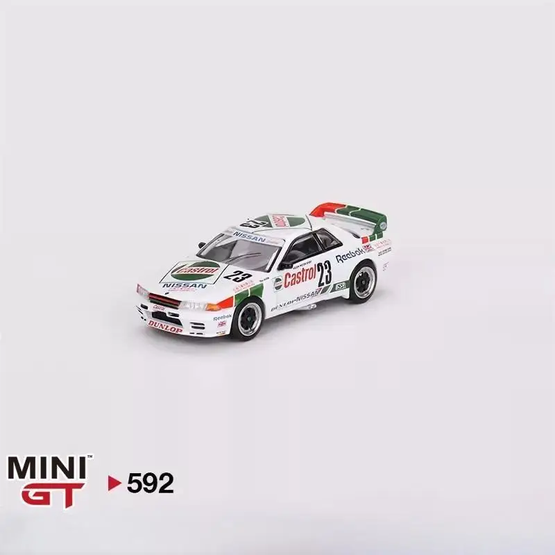 TSM Mini GT 1/64 Minigt 592 Nissan Skyline R32 Gr A 23 1990 Macau Guia Race Winner Die-cast alloy car model collection gift