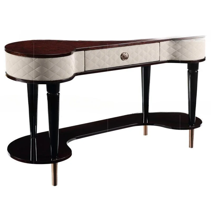 Italian light luxury entrance table, solid wood foreskin, Internet celebrity dresser, post-modern American minimalist furniture