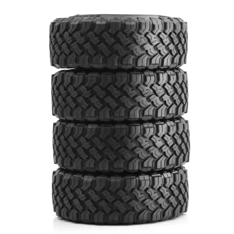 4PCS 115mm 1.9" Soft Rubber Tire Wheel Tyre for 1/10 RC Crawler Car Axial SCX10 90046 Trxs TRX4 TRX6 D90 Redcat