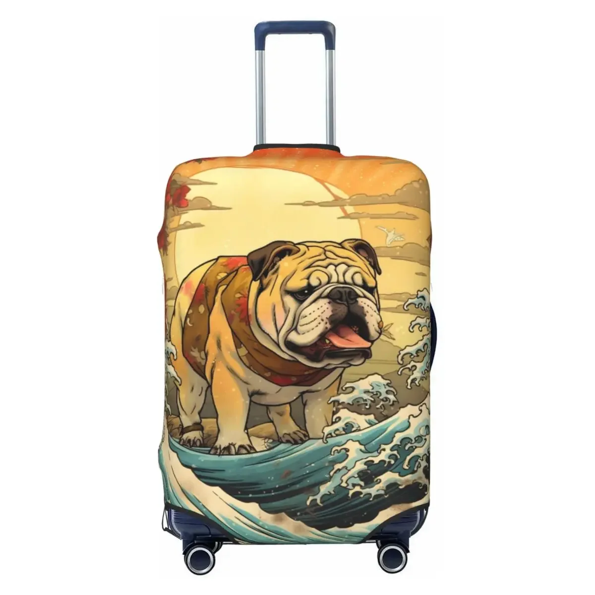 

Custom French Bulldog Luggage Cover Elastic Cute Animal Travel Suitcase Protective Covers Fits 18-32 Inch