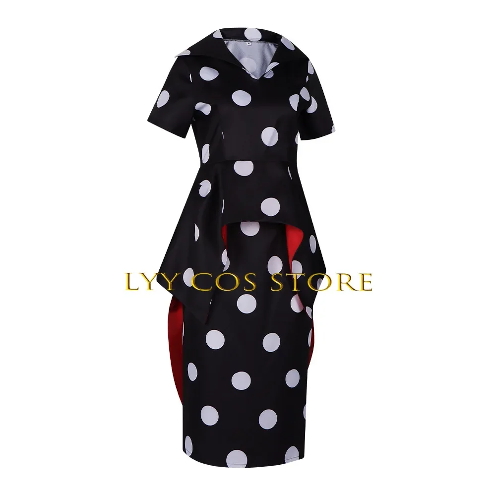 Abito cosplay Coraline Costume cosplay madre fantasma Abito a pois Festa di Halloween Anime Abito per madri spaventose