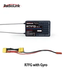 Radiolink R7FG V1.5 7 Channle 2.4G Gyro RC Receiver Car Voltage Transmission Telemetry 600m Long Range RX for Drifting Car