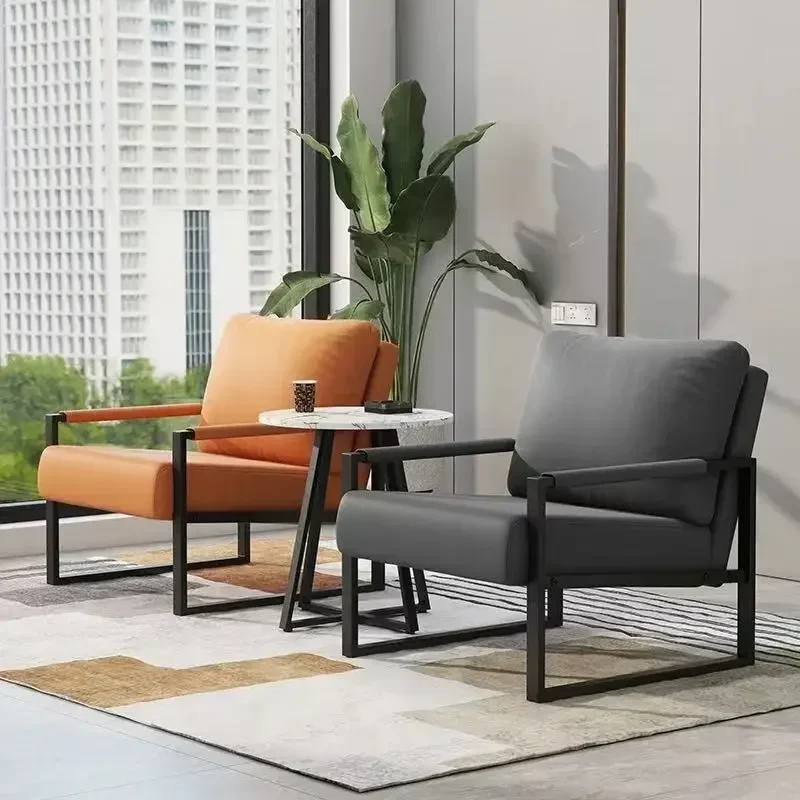 Light luxury designer single sofa chair B & B hotel leisure exhibition hall commercial negotiation reception sofa chair