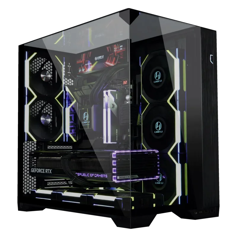 Computer case O11 VISION compact full view version three-sided quick dismantling glass sea view room