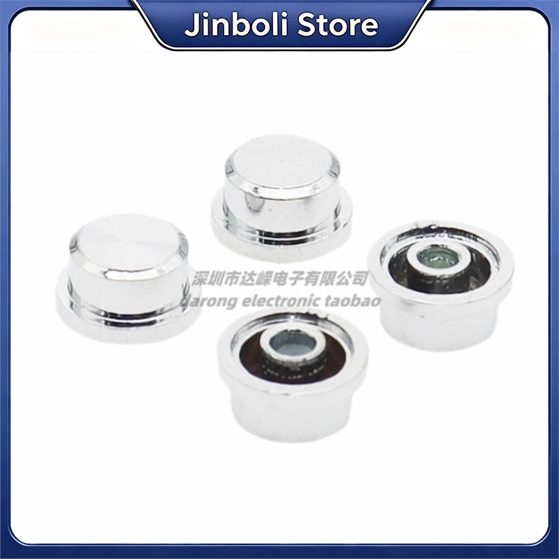 10PCS 11.5x9.5x6.5mm Plastic Silver Sun Pattern Push Button Cap Electronic Instrument Switch Cap Round Hole Diameter 3.2mm