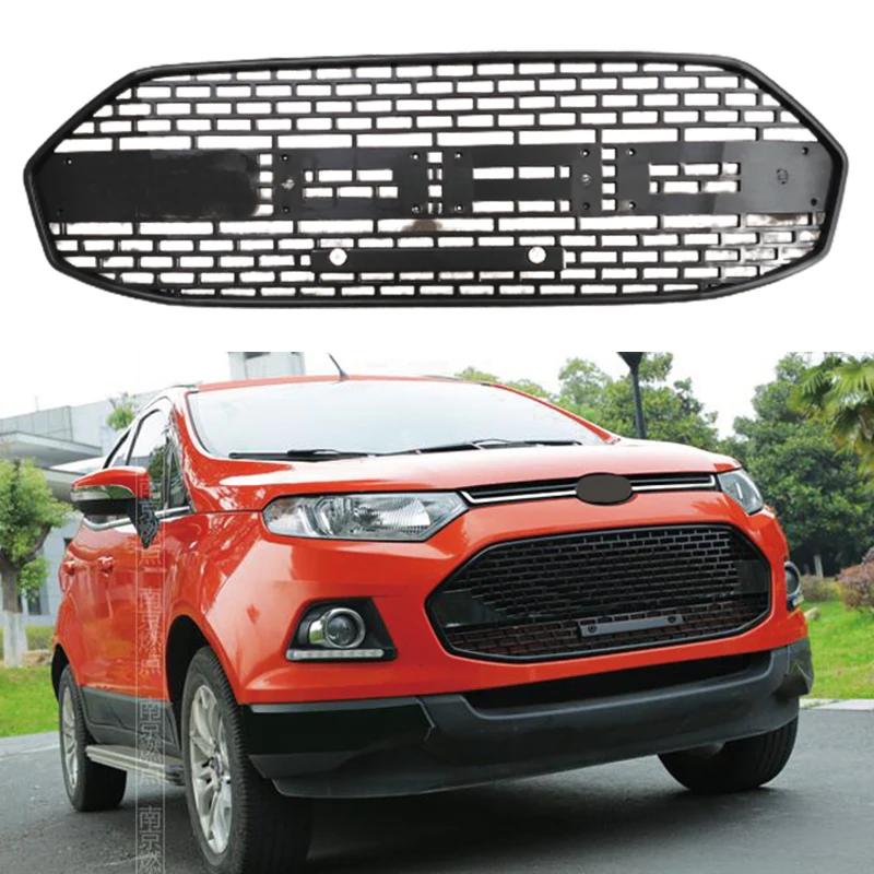 For Ecosport Racing Grills Front Sport Honeycomb Hood Grill for Ford Ecosport 2012-2016 Car Accessories