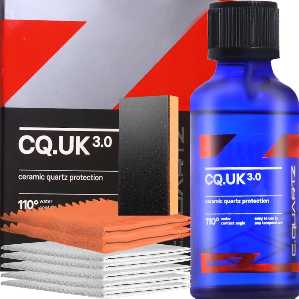 

Автомобильное керамическое покрытие для CARPRO CQUARTZ UK 3.0 на базе нанотехнологического соединения для покраски стекла, металла и пластика, ухода за краской CQ UK 3.0