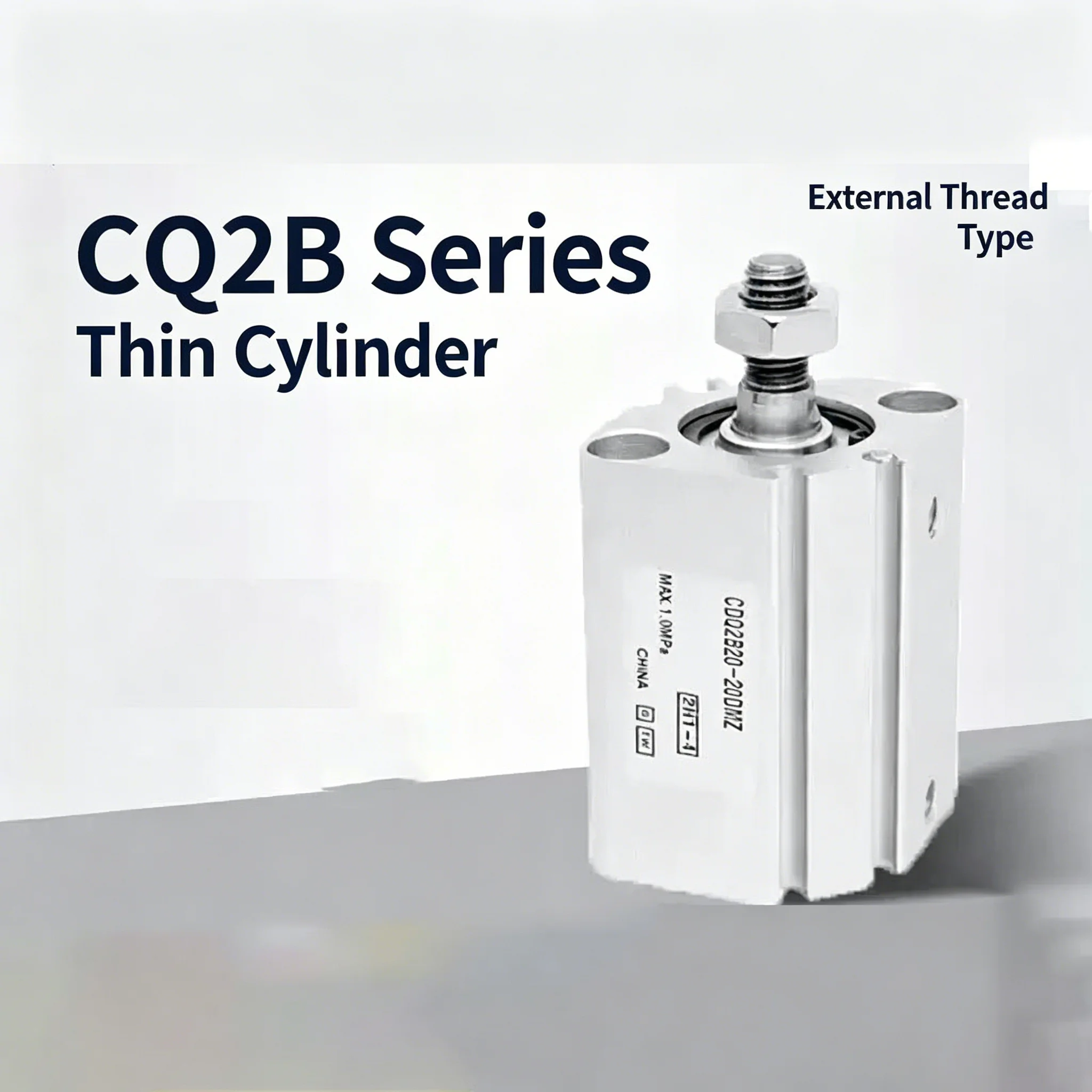 CQ2B CDQ2B DM DMZ Bore 12 16 20 25 32 40 50 63 80 100 Male Thread Compact Cylinder Standard Double Acting Single Rod