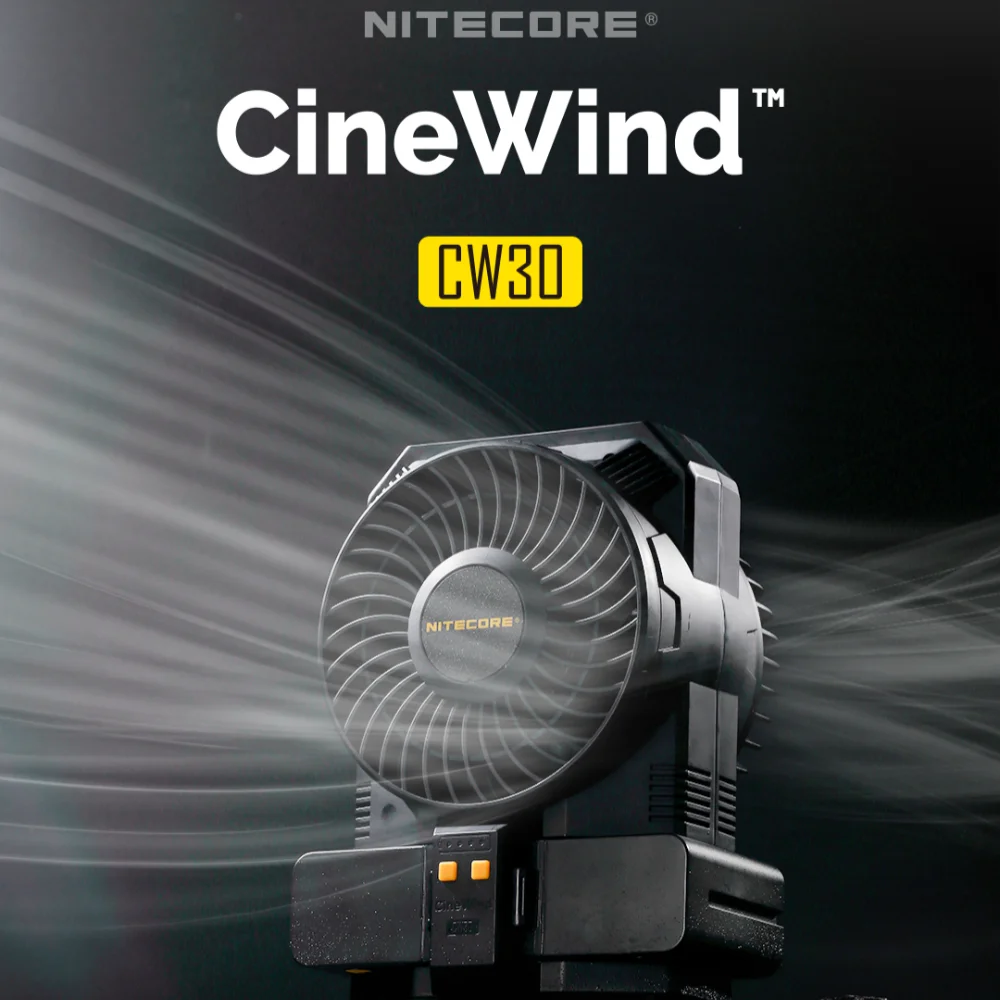 

Nitecore CW30 Cinewind Mini Cord-Free Photography Fan Air Blower Protable Fan Blower for Strong Wind Photographic Equipment